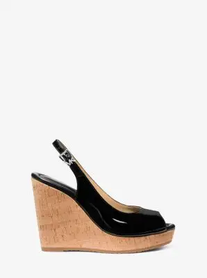 MK Sandalo con zeppa Rosie in vernice - Nero - Michael Kors miniatura 2