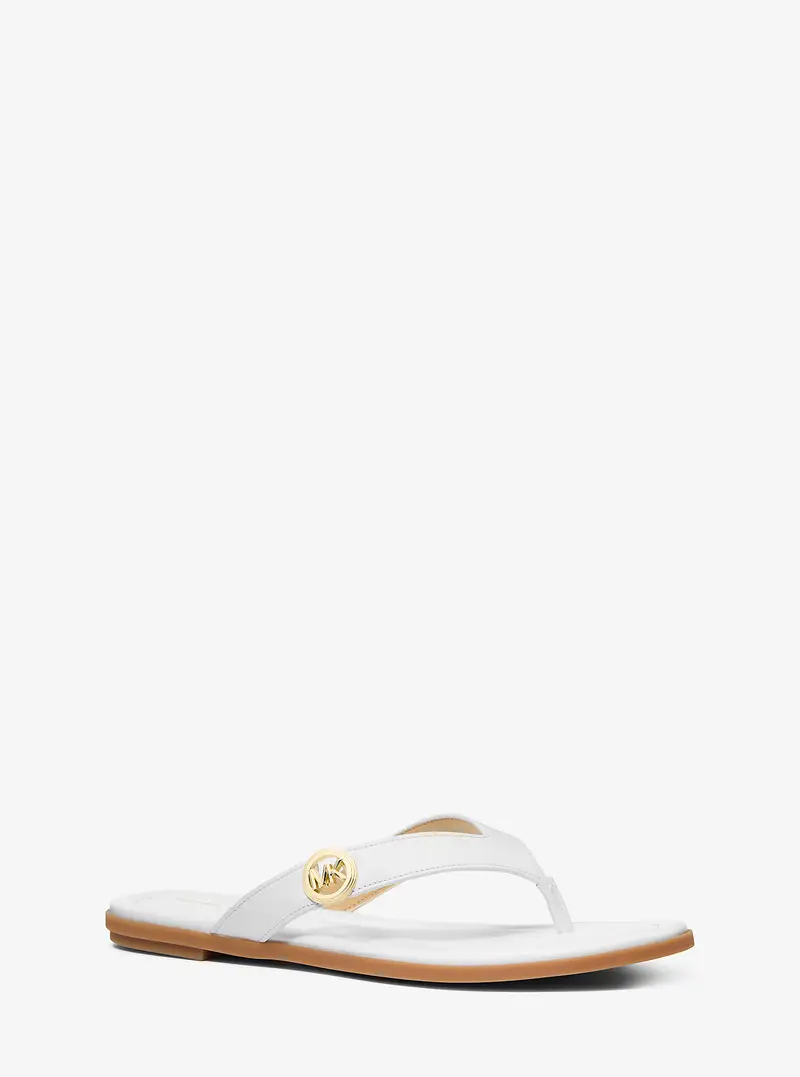 MK Sandalo Erin in pelle - Bianco - Michael Kors miniatura 3