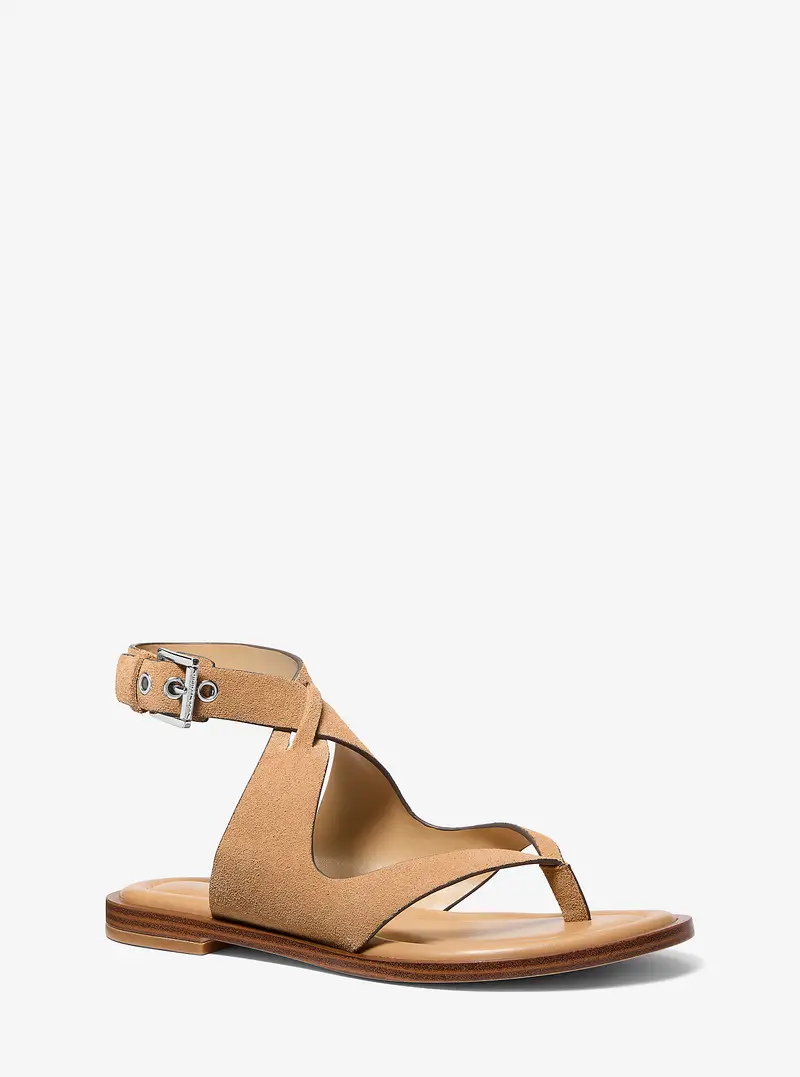 MK Sandalo Irene in pelle scamosciata - Marrone - Michael Kors