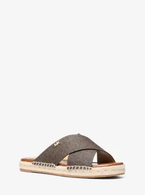 MK Sandalo Kenzie con logo - Marrone - Michael Kors miniatura 2