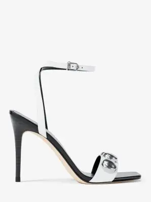 MK Sandalo Liana in pelle con borchie - Bianco - Michael Kors miniatura 2