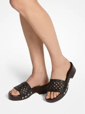 MK Sandalo Mayes intrecciato - Nero - Michael Kors miniatura 2