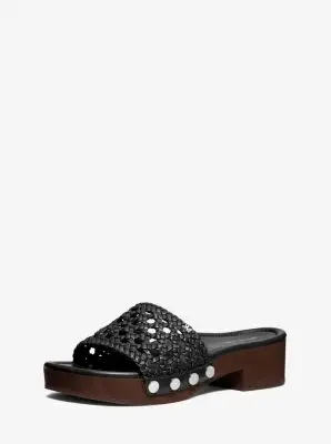 MK Sandalo Mayes intrecciato - Nero - Michael Kors miniatura 3