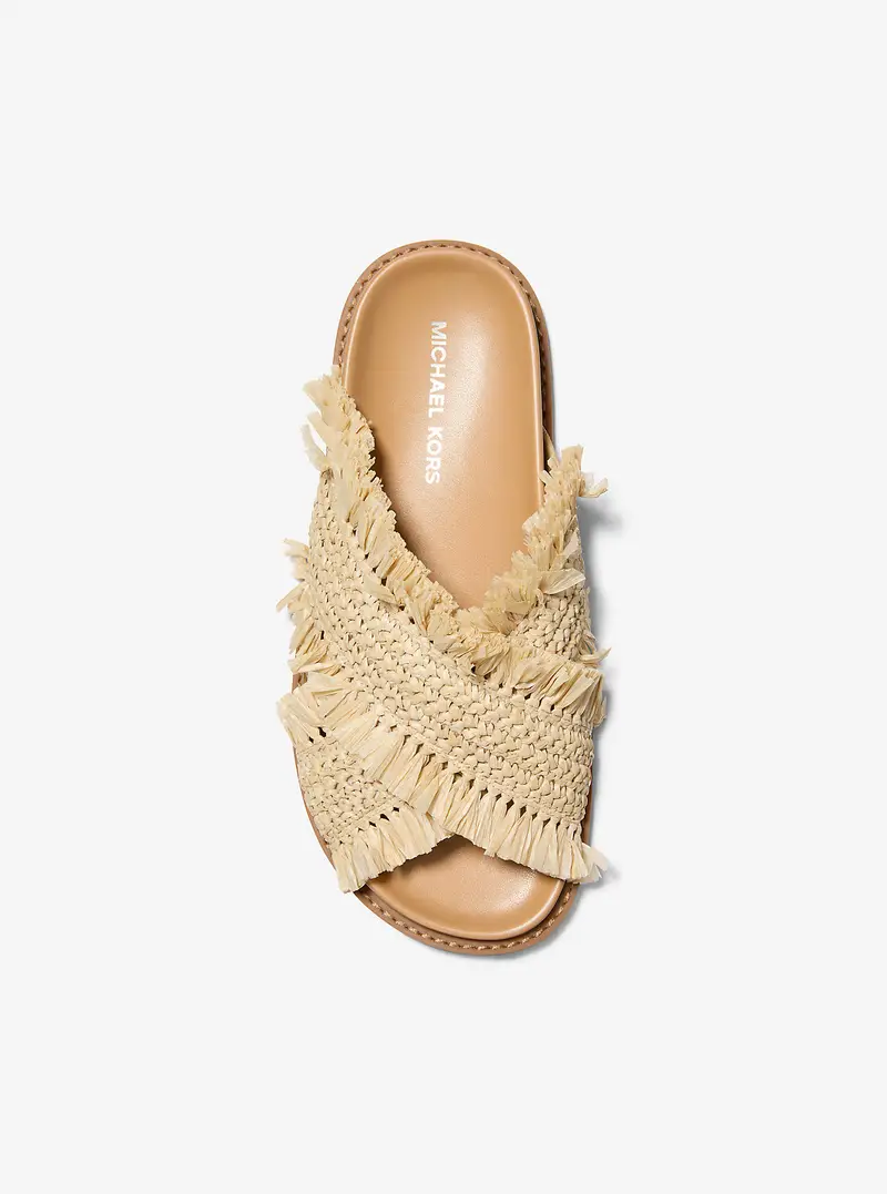 MK Sandalo Peyton in crochet con frange - Naturale - Michael Kors miniatura 3