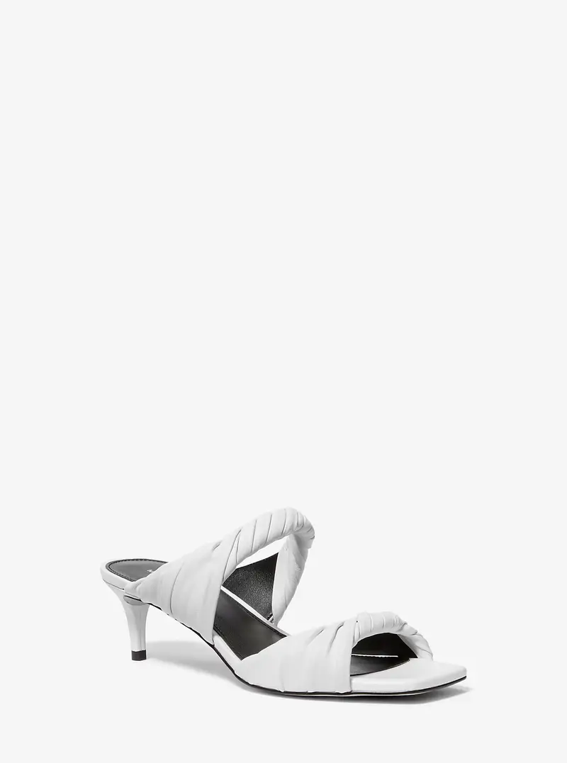 MK Sandalo sabot Kiana in pelle - Bianco - Michael Kors