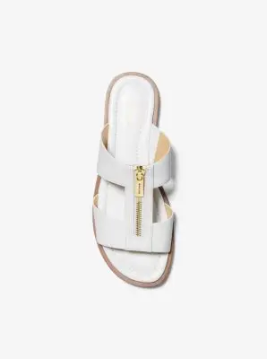 MK Sandalo slide Berkley in pelle - Bianco - Michael Kors miniatura 2