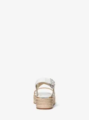MK Sandalo stile espadrilla Lynn con logo e plateau - Bianco - Michael Kors miniatura 2