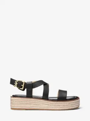 MK Sandalo stile espadrilla Lynne in pelle con plateau - Nero - Michael Kors miniatura 2