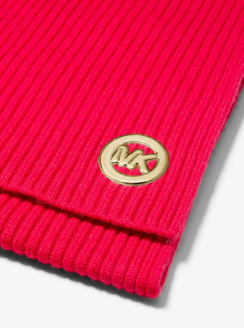 MK Sciarpa in lana a coste - Rosso - Michael Kors miniatura 2