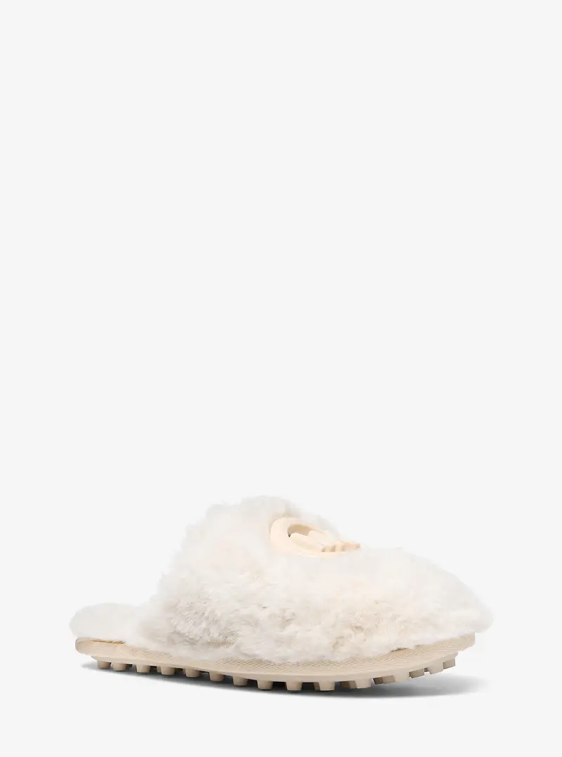 MK Slipper Ada in pelliccia sintetica - Naturale - Michael Kors