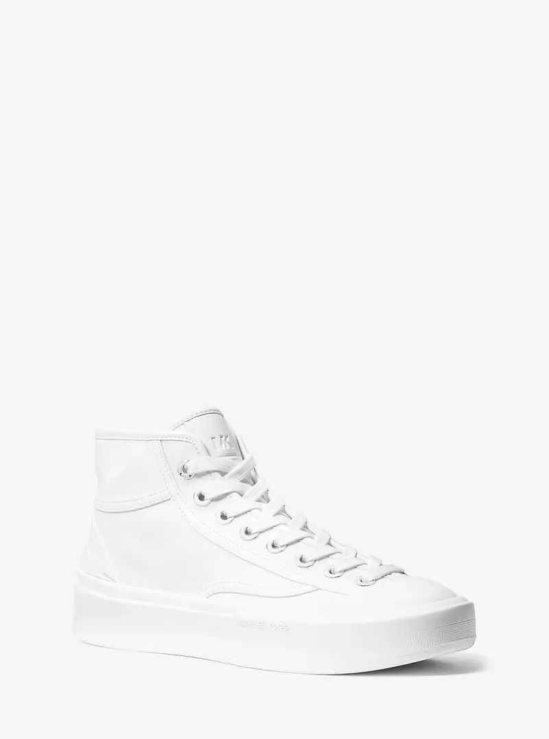 MK Sneaker alta Jude in tela - Bianco - Michael Kors