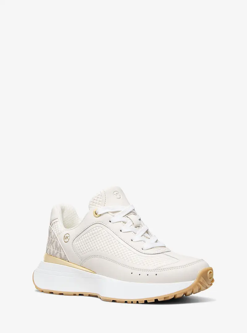MK Sneaker Ari in materiale misto - Naturale - Michael Kors