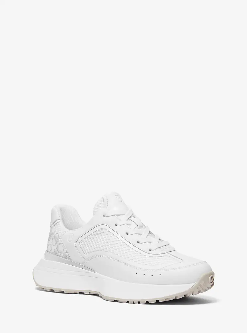 MK Sneaker Ari in pelle e mesh - Bianco - Michael Kors