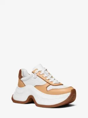 MK Sneaker Arla in pelle - Marrone - Michael Kors miniatura 2