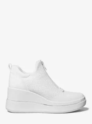 MK Sneaker Emmy in mesh con zeppa - Bianco - Michael Kors miniatura 2
