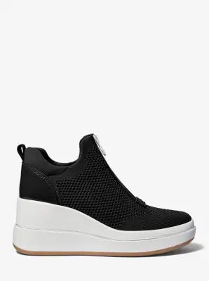 MK Sneaker Emmy in mesh con zeppa - Nero - Michael Kors miniatura 2