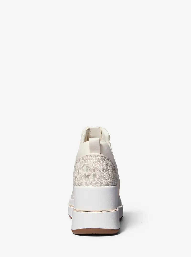 MK Sneaker Emmy in mesh con zip e zeppa - Naturale - Michael Kors miniatura 3