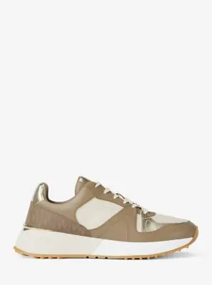 MK Sneaker Jaime in materiale misto - Naturale - Michael Kors miniatura 3