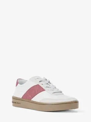 MK Sneaker Kaycee con righe e stampa logo - Bianco - Michael Kors miniatura 2