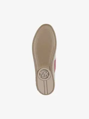 MK Sneaker Kaycee con righe e stampa logo - Bianco - Michael Kors miniatura 3