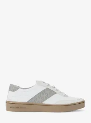 MK Sneaker Kaycee con righe e stampa logo - Grigio - Michael Kors miniatura 2
