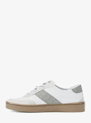 MK Sneaker Kaycee con righe e stampa logo - Grigio - Michael Kors miniatura 3