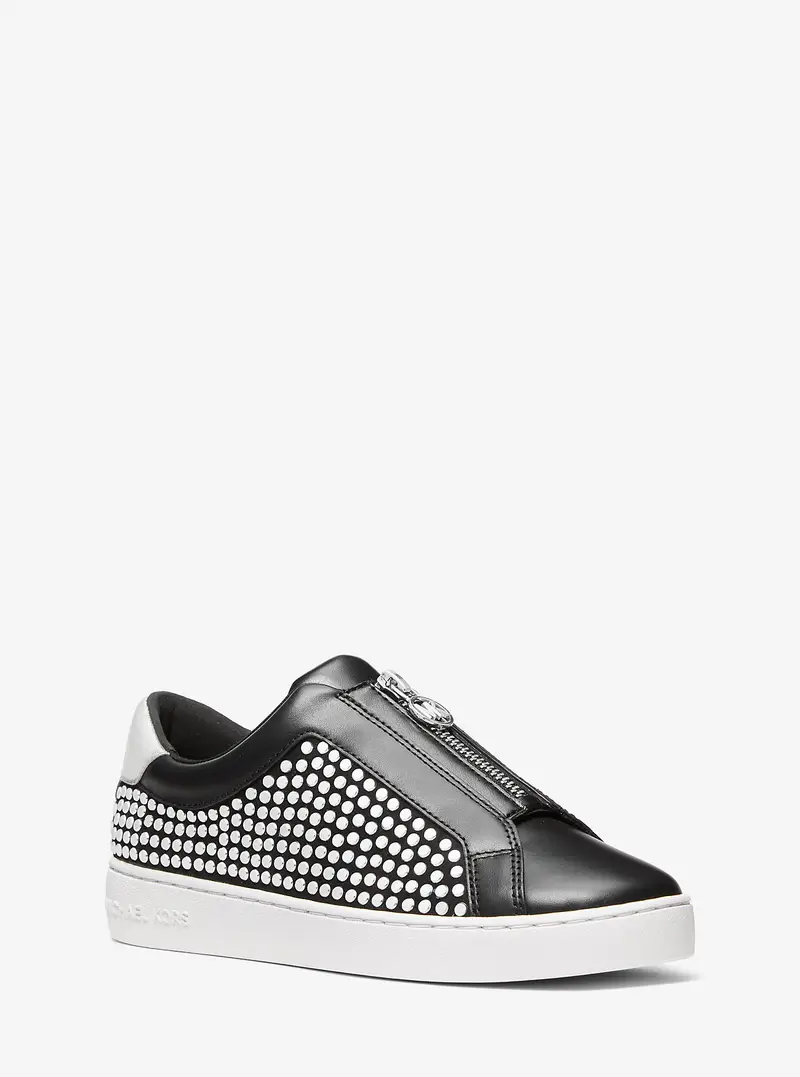 MK Sneaker Keaton con zip e borchie - Nero - Michael Kors