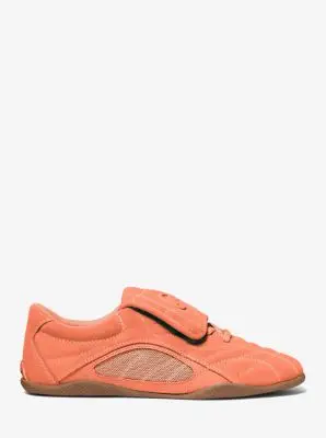 MK Sneaker Kyler in pelle scamosciata e mesh - Arancio - Michael Kors miniatura 2