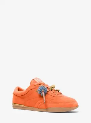 MK Sneaker Nolan in pelle scamosciata con decorazioni - Arancio - Michael Kors miniatura 3