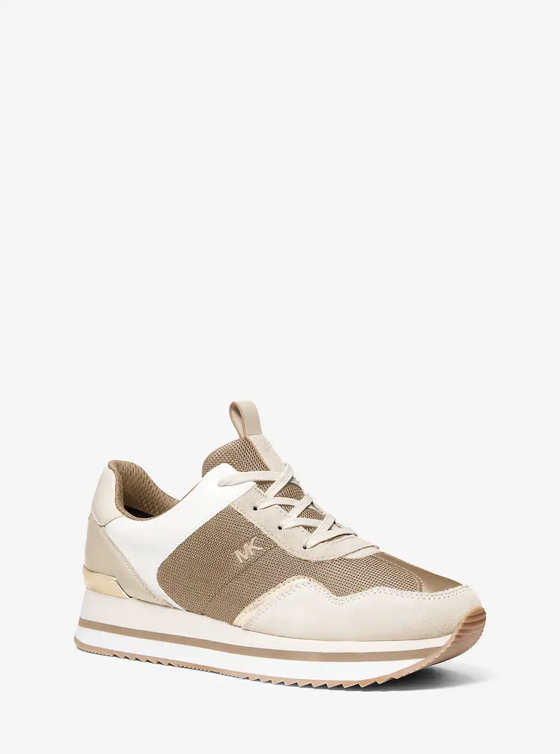 MK Sneaker Raina in materiale misto - Marrone - Michael Kors miniatura 3