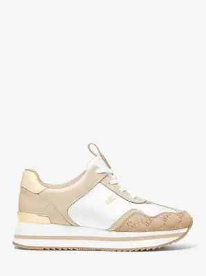 MK Sneaker Raina in materiale misto - Naturale - Michael Kors miniatura 2