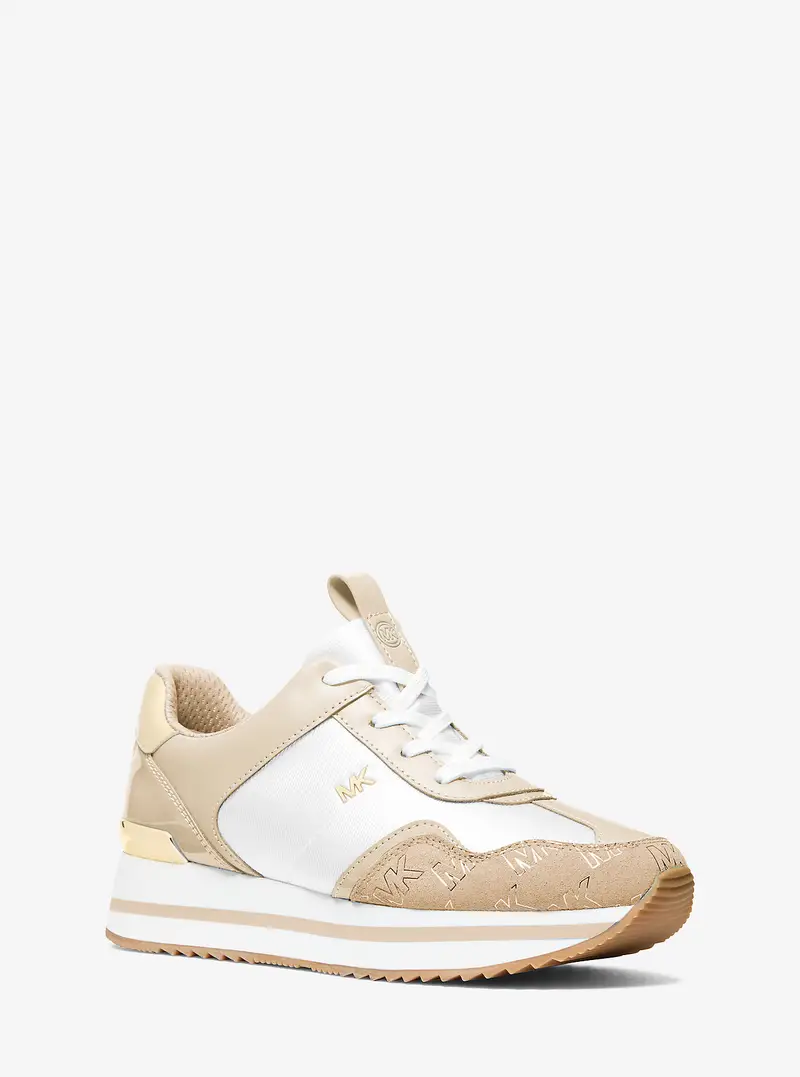 MK Sneaker Raina in materiale misto - Naturale - Michael Kors miniatura 3