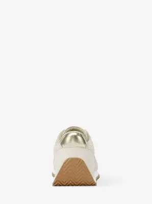 MK Sneaker Rhodes con stampa logo - Naturale - Michael Kors miniatura 2