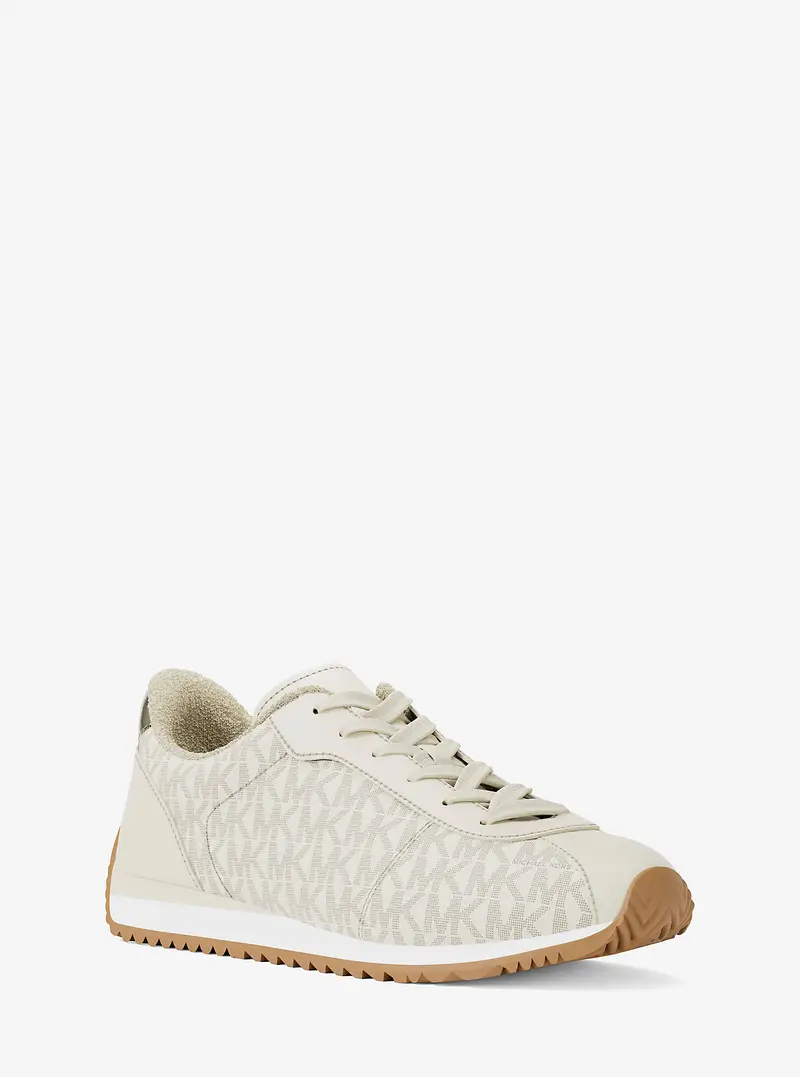 MK Sneaker Rhodes con stampa logo - Naturale - Michael Kors