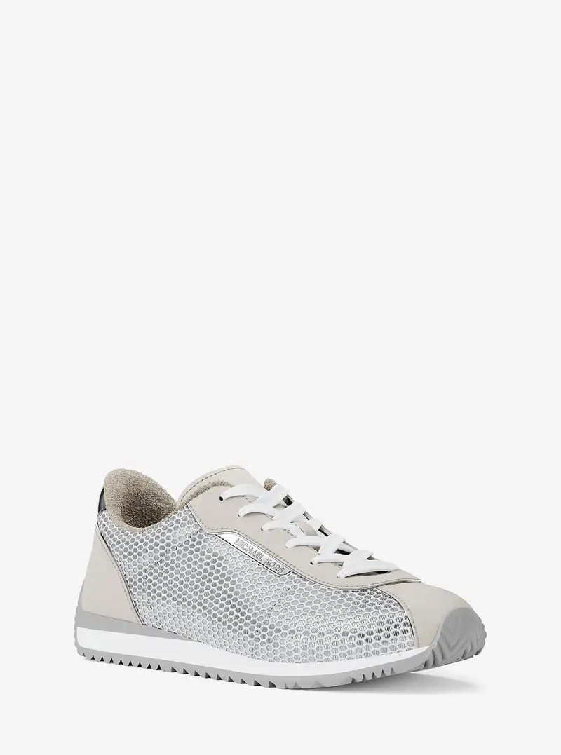 MK Sneaker Rhodes in materiale misto - Argento - Michael Kors