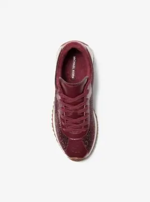 MK Sneaker Rhodes in pelle - Rosso - Michael Kors miniatura 3