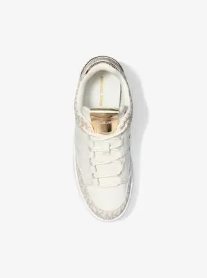 MK Sneaker Ryder in materiale misto con plateau - Naturale - Michael Kors miniatura 2