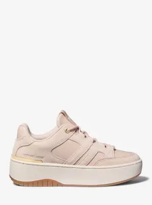 MK Sneaker Ryder in pelle con plateau - Rosa - Michael Kors miniatura 2