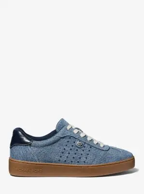 MK Sneaker Scotty in denim - Bianco - Michael Kors miniatura 2