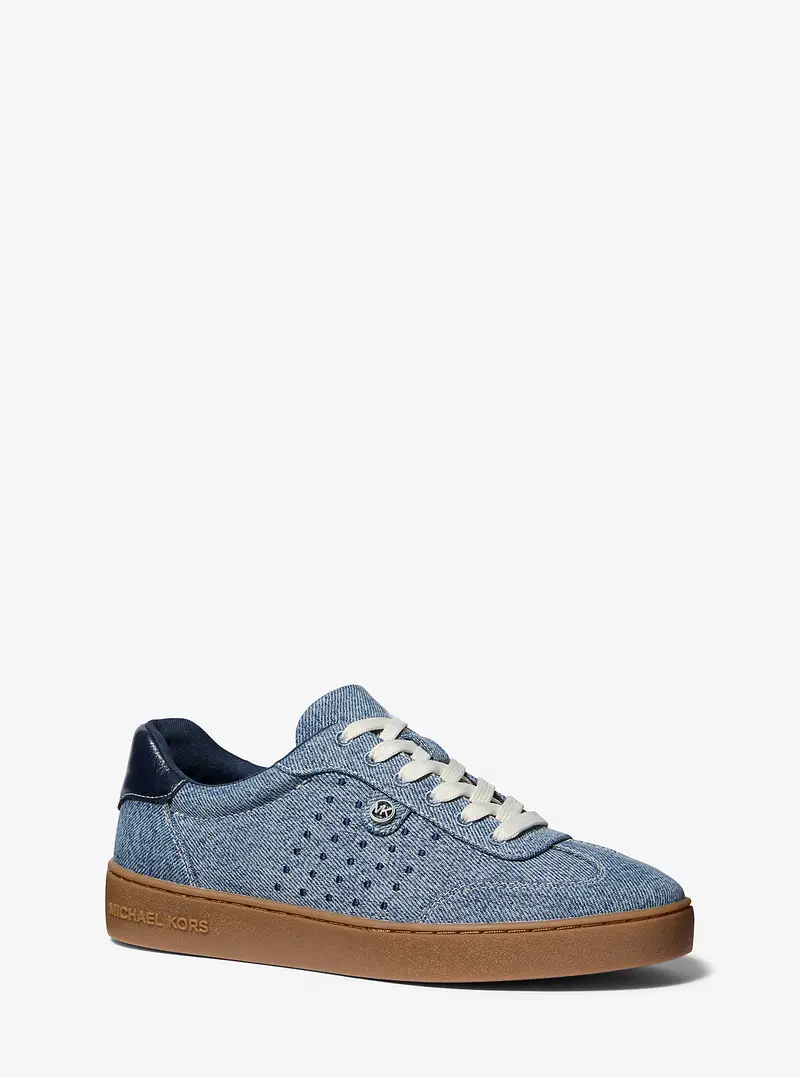 MK Sneaker Scotty in denim - Bianco - Michael Kors