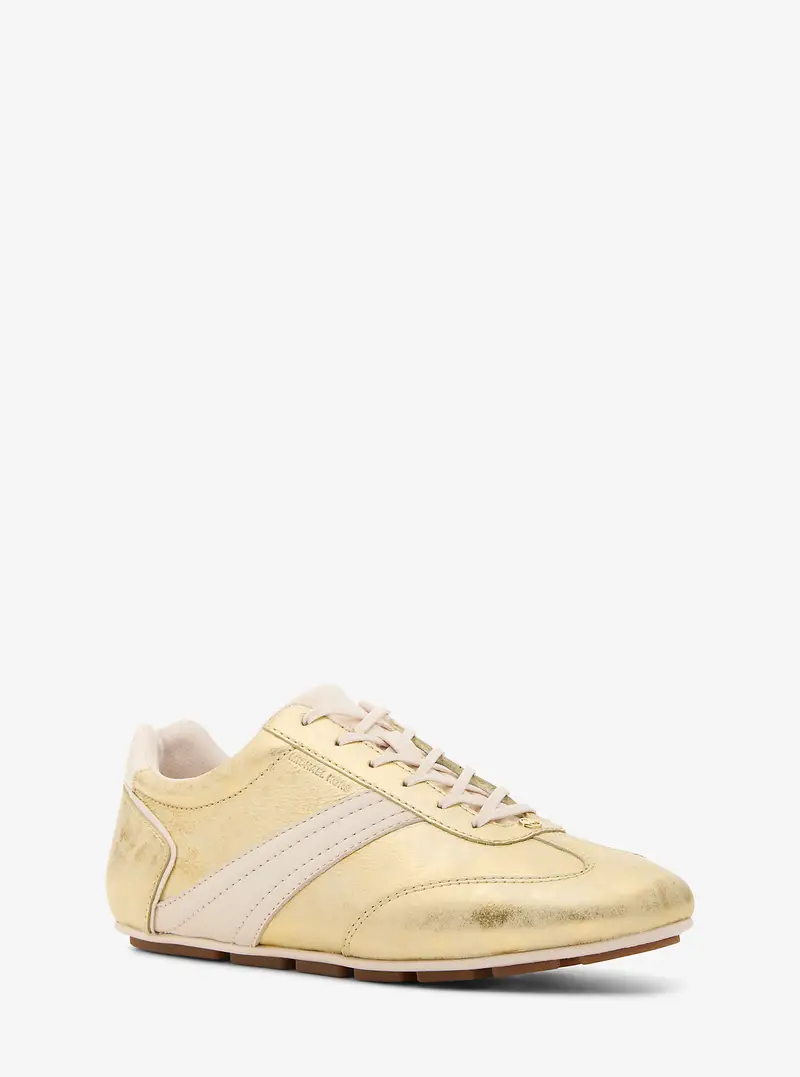 MK Sneaker Susie in pelle metallizzata - Oro - Michael Kors