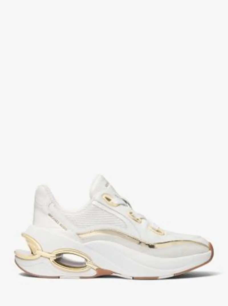 MK Sneaker Toni in materiali misti - Oro - Michael Kors miniatura 3