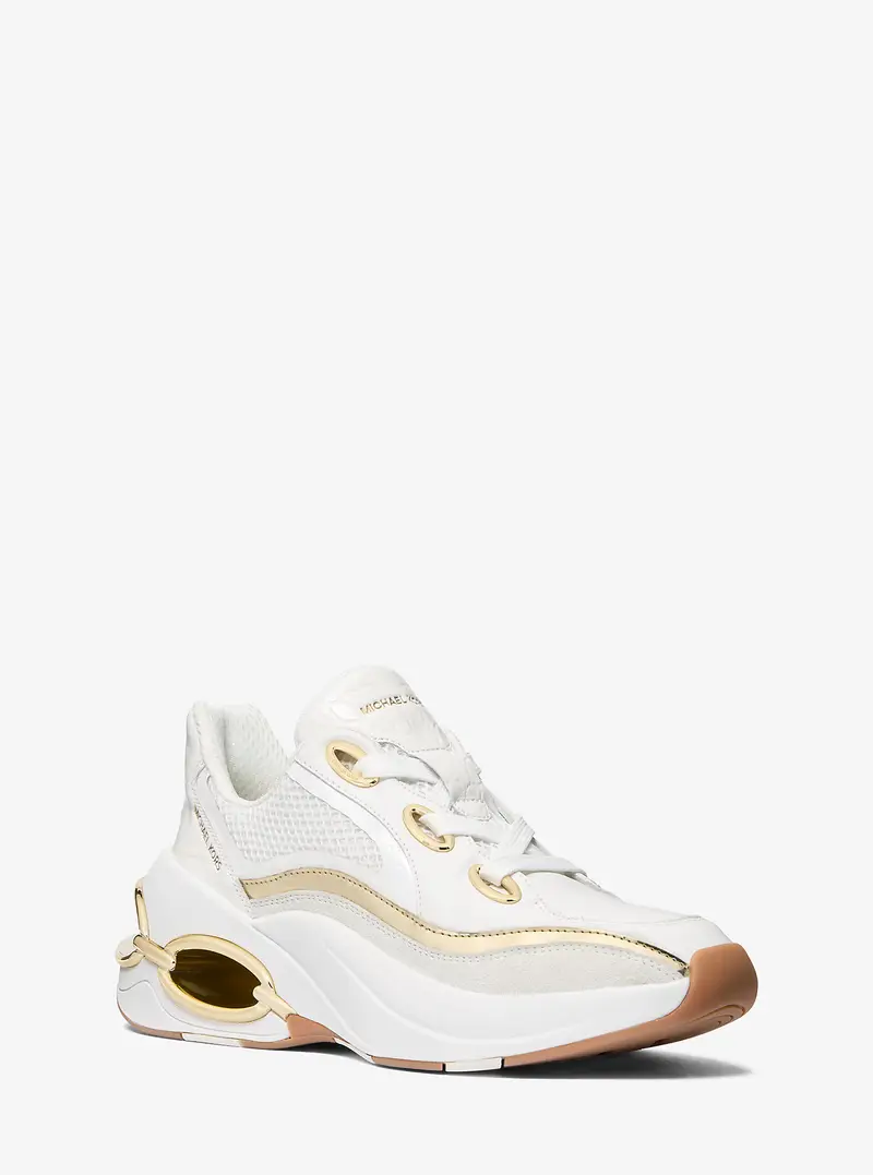 MK Sneaker Toni in materiali misti - Oro - Michael Kors