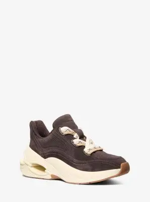 MK Sneaker Toni in pelle scamosciata - Marrone - Michael Kors miniatura 2