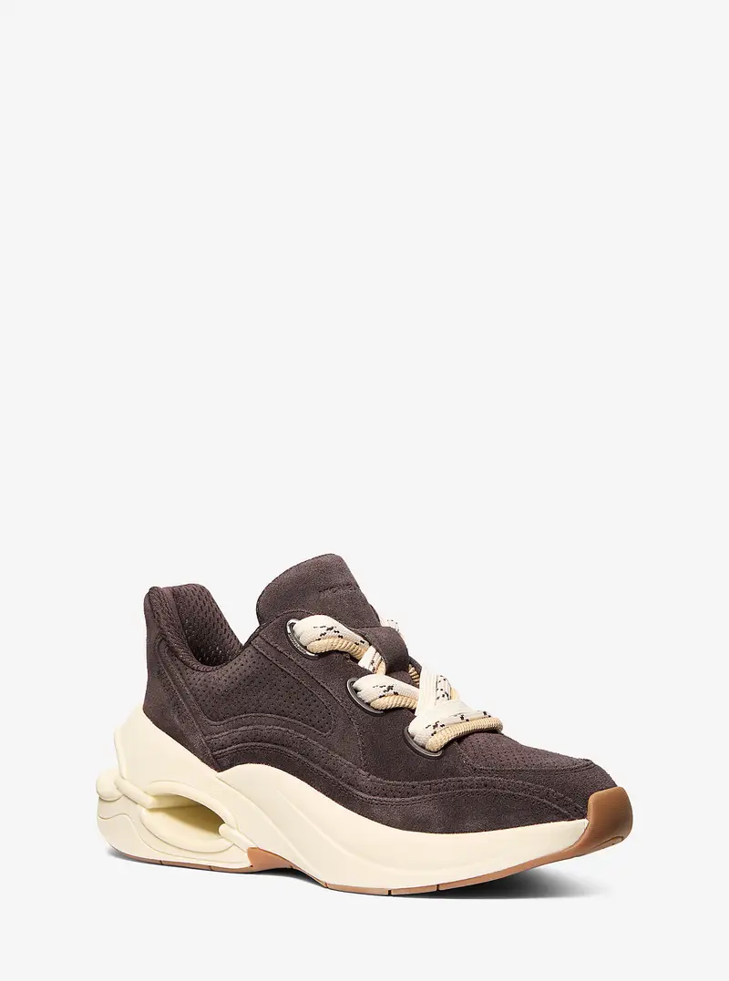 MK Sneaker Toni in pelle scamosciata - Marrone - Michael Kors