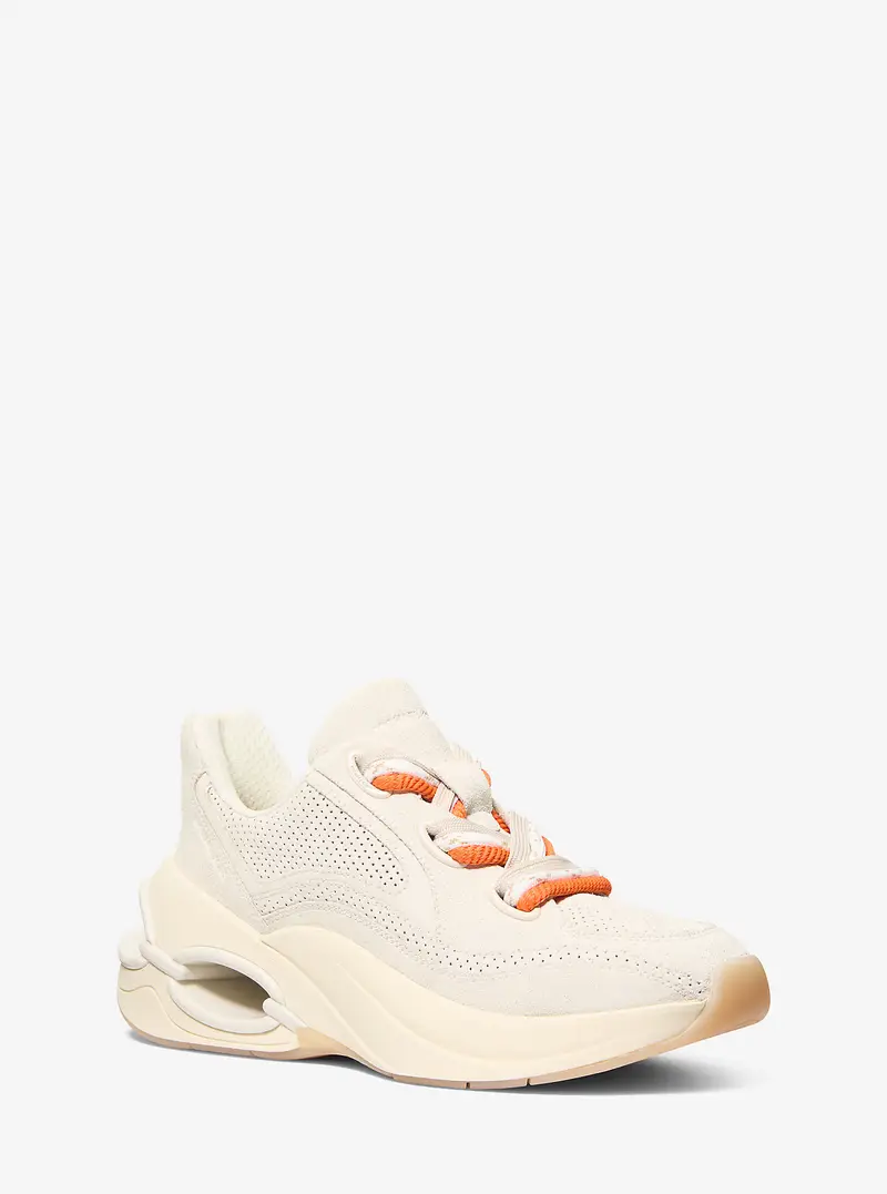 MK Sneaker Toni in pelle scamosciata - Naturale - Michael Kors miniatura 3