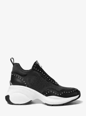 MK Sneaker Zuma in materiale misto con borchie - Nero - Michael Kors miniatura 2