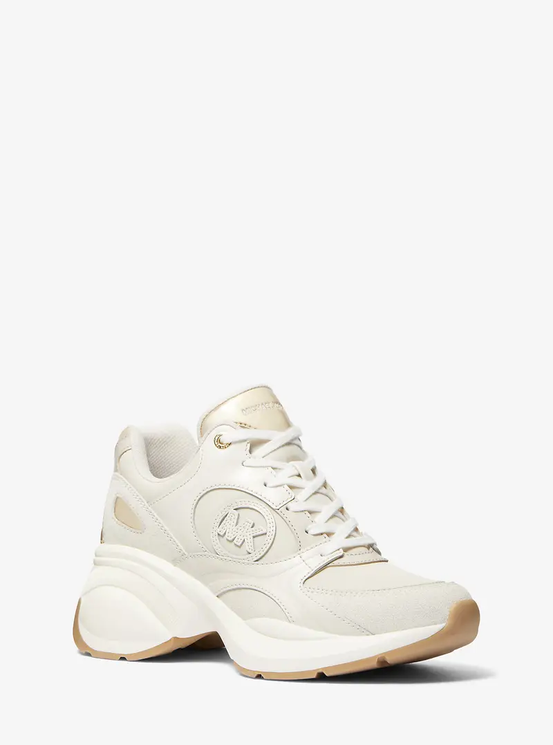 MK Sneaker Zuma in pelle e nylon - Oro - Michael Kors