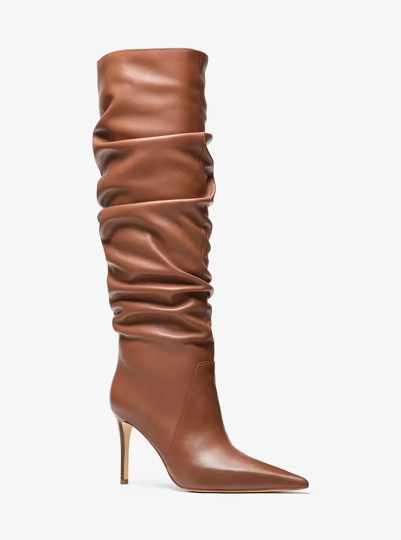 MK Stivale Dawn in shearling sintetico - Marrone - Michael Kors