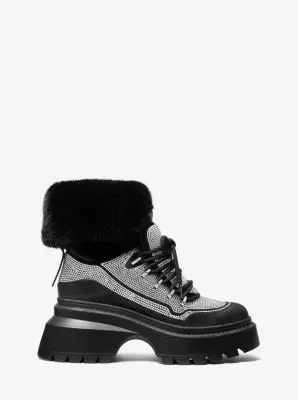 MK Stivale Shiloh in materiale misto con decorazioni - Nero - Michael Kors miniatura 3